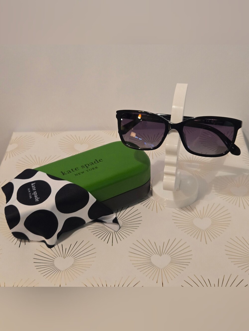 Kate Spade Tabitha Black Sunglasses with Purple Gradient Lenses